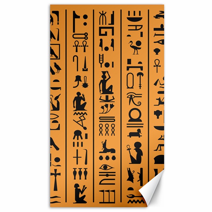 Egyptian-hieroglyphs-ancient-egypt-letters-papyrus-background-vector-old-egyptian-hieroglyph-writing Canvas 40  x 72 