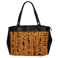 Egyptian-hieroglyphs-ancient-egypt-letters-papyrus-background-vector-old-egyptian-hieroglyph-writing Oversize Office Handbag