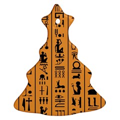 Egyptian-hieroglyphs-ancient-egypt-letters-papyrus-background-vector-old-egyptian-hieroglyph-writing Ornament (christmas Tree) 