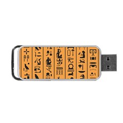 Egyptian-hieroglyphs-ancient-egypt-letters-papyrus-background-vector-old-egyptian-hieroglyph-writing Portable Usb Flash (one Side)