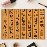 Egyptian-hieroglyphs-ancient-egypt-letters-papyrus-background-vector-old-egyptian-hieroglyph-writing Cosmetic Bag (XXL) Front