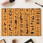 Egyptian-hieroglyphs-ancient-egypt-letters-papyrus-background-vector-old-egyptian-hieroglyph-writing Cosmetic Bag (XXL) Back