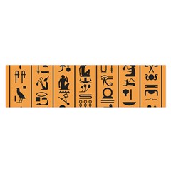 Egyptian-hieroglyphs-ancient-egypt-letters-papyrus-background-vector-old-egyptian-hieroglyph-writing Oblong Satin Scarf (16  x 60 )