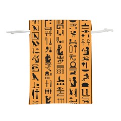 Egyptian-hieroglyphs-ancient-egypt-letters-papyrus-background-vector-old-egyptian-hieroglyph-writing Lightweight Drawstring Pouch (l) by Jancukart