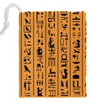 Egyptian-hieroglyphs-ancient-egypt-letters-papyrus-background-vector-old-egyptian-hieroglyph-writing Drawstring Pouch (4XL) Back