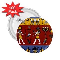 Ancient-egyptian-religion-seamless-pattern 2 25  Buttons (100 Pack) 