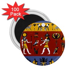 Ancient-egyptian-religion-seamless-pattern 2 25  Magnets (100 Pack) 