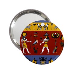 Ancient-egyptian-religion-seamless-pattern 2 25  Handbag Mirrors