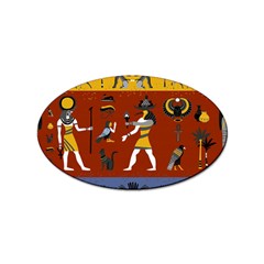 Ancient-egyptian-religion-seamless-pattern Sticker Oval (100 Pack) by Jancukart