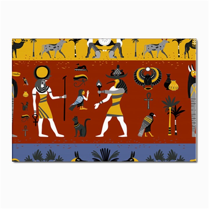 Ancient-egyptian-religion-seamless-pattern Postcard 4 x 6  (Pkg of 10)