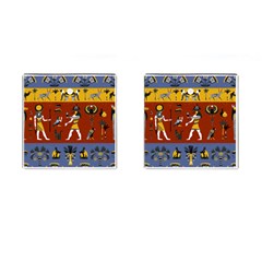 Ancient-egyptian-religion-seamless-pattern Cufflinks (square)