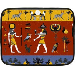 Ancient-egyptian-religion-seamless-pattern Double Sided Fleece Blanket (mini) 