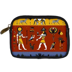 Ancient-egyptian-religion-seamless-pattern Digital Camera Leather Case