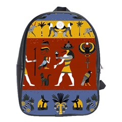 Ancient-egyptian-religion-seamless-pattern School Bag (xl)