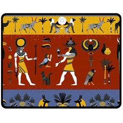 Ancient-egyptian-religion-seamless-pattern Double Sided Fleece Blanket (medium) 