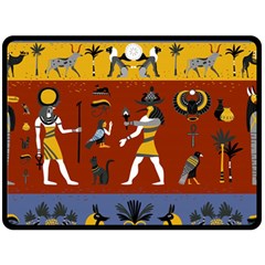 Ancient-egyptian-religion-seamless-pattern Double Sided Fleece Blanket (large) 