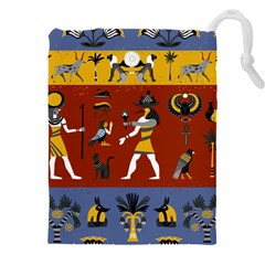 Ancient-egyptian-religion-seamless-pattern Drawstring Pouch (4xl) by Jancukart