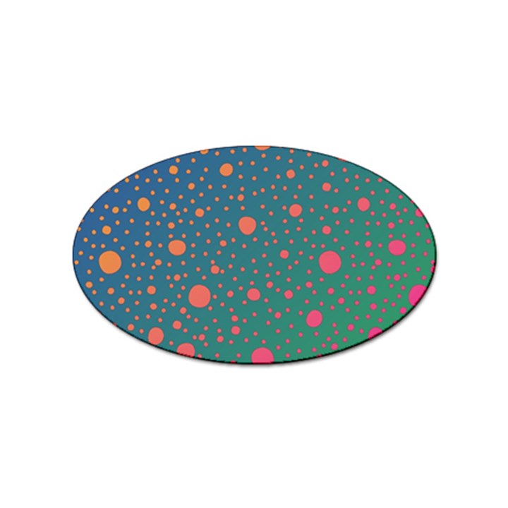 Color Pattern Dot Scrapbooking Sticker (Oval)