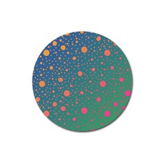 Color Pattern Dot Scrapbooking Magnet 3  (round) by Wegoenart