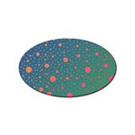 Color Pattern Dot Scrapbooking Sticker Oval (100 pack) Front