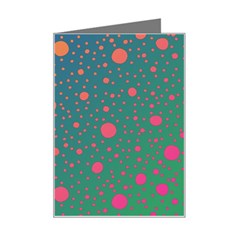 Color Pattern Dot Scrapbooking Mini Greeting Card by Wegoenart