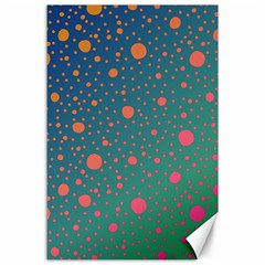 Color Pattern Dot Scrapbooking Canvas 24  X 36  by Wegoenart