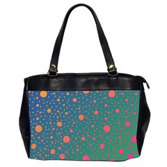 Color Pattern Dot Scrapbooking Oversize Office Handbag (2 Sides)