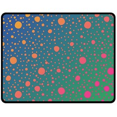 Color Pattern Dot Scrapbooking Double Sided Fleece Blanket (medium)  by Wegoenart