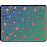 Color Pattern Dot Scrapbooking Double Sided Fleece Blanket (Medium)  58.8 x47.4  Blanket Front