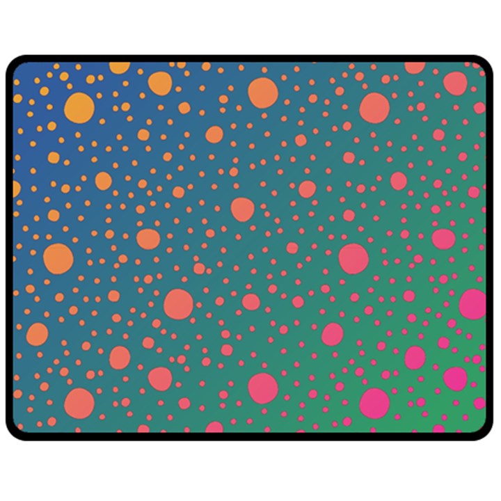 Color Pattern Dot Scrapbooking Double Sided Fleece Blanket (Medium) 