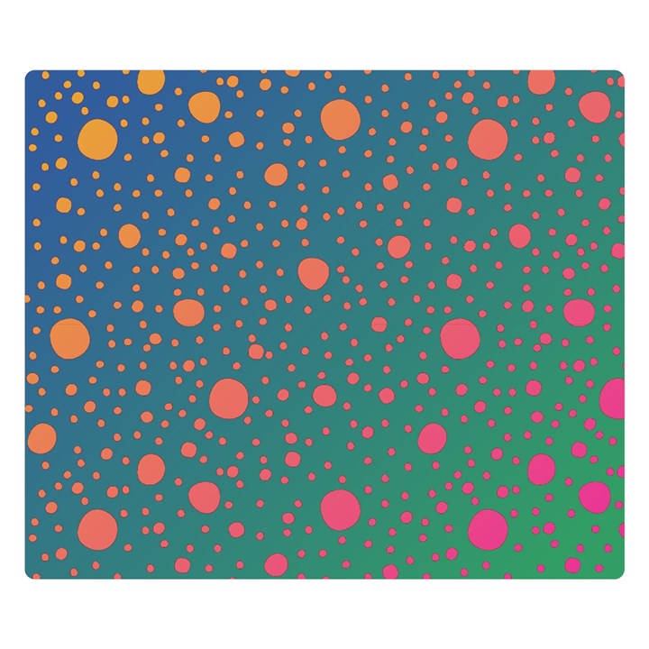 Color Pattern Dot Scrapbooking Double Sided Flano Blanket (Small) 