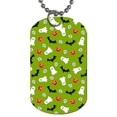 Pattern Seamless Halloween Fall Dog Tag (one Side) by Wegoenart