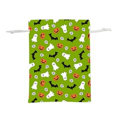 Pattern Seamless Halloween Fall Lightweight Drawstring Pouch (s) by Wegoenart