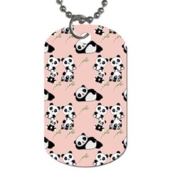 Pandas Pattern Panda Bear Dog Tag (one Side) by Wegoenart