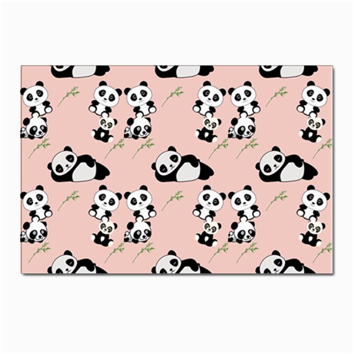 Pandas Pattern Panda Bear Postcard 4 x 6  (Pkg of 10)