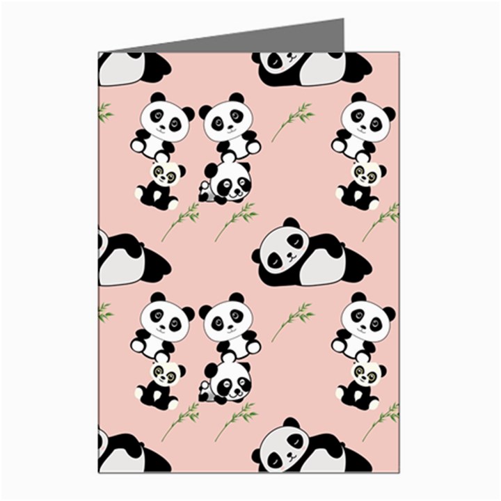 Pandas Pattern Panda Bear Greeting Cards (Pkg of 8)