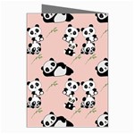 Pandas Pattern Panda Bear Greeting Cards (Pkg of 8) Right