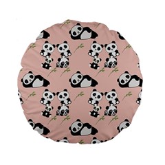 Pandas Pattern Panda Bear Standard 15  Premium Round Cushions by Wegoenart