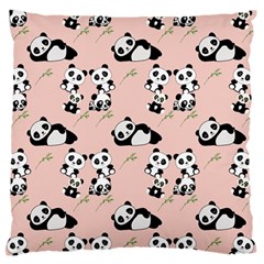 Pandas Pattern Panda Bear Large Flano Cushion Case (two Sides) by Wegoenart