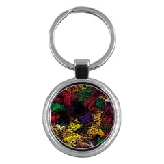 Abstract Painting Colorful Key Chain (round) by Wegoenart