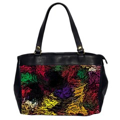 Abstract Painting Colorful Oversize Office Handbag (2 Sides) by Wegoenart