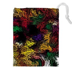 Abstract Painting Colorful Drawstring Pouch (5xl) by Wegoenart