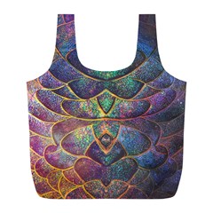 Dragon Fractal Pattern Texture Full Print Recycle Bag (l) by Wegoenart