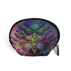 Dragon Fractal Pattern Texture Accessory Pouch (small) by Wegoenart