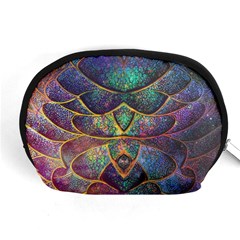 Dragon Fractal Pattern Texture Accessory Pouch (medium) by Wegoenart