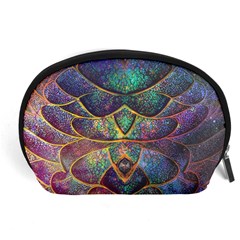 Dragon Fractal Pattern Texture Accessory Pouch (large) by Wegoenart