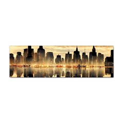 Manhattan Skyline Sunset Nyc Sticker (bumper) by Wegoenart