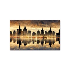 Manhattan Skyline Sunset Nyc Sticker Rectangular (10 Pack) by Wegoenart