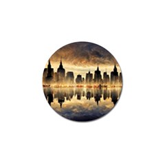 Manhattan Skyline Sunset Nyc Golf Ball Marker (10 Pack) by Wegoenart