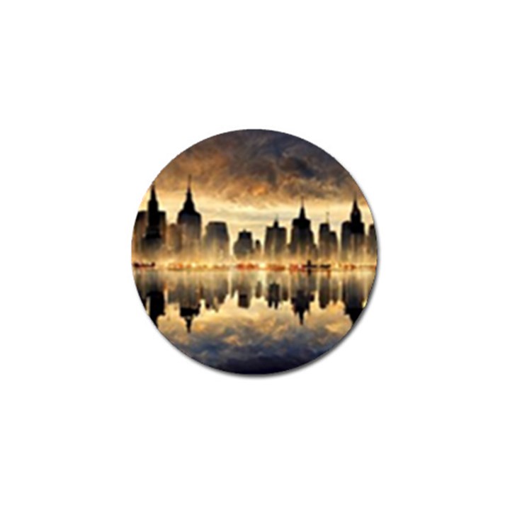 Manhattan Skyline Sunset Nyc Golf Ball Marker (10 pack)